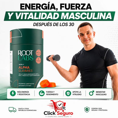 ROOT LABS Alpha Shilajit 10 en 1 Potenciado